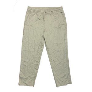 32 Degrees Cool Womens Size XL Sage Green Drawstring Stretch Linen Blend Pants